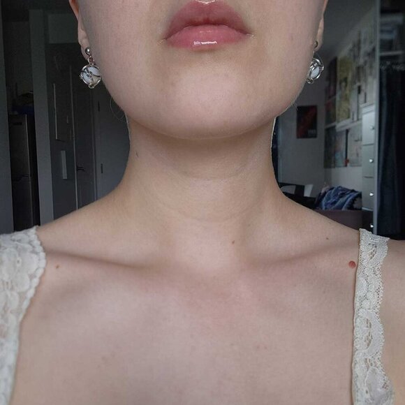 Vintage Victorian classic big white pearl and silver earrings - Picture 4 of 7